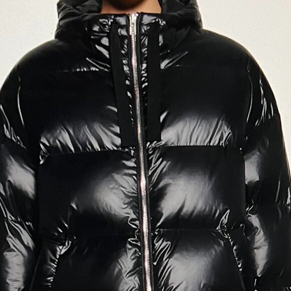 STAND STUDIO Adeline oversized quilted shell hooded down jacket Size 44 / US 12 - Picture 1 of 11